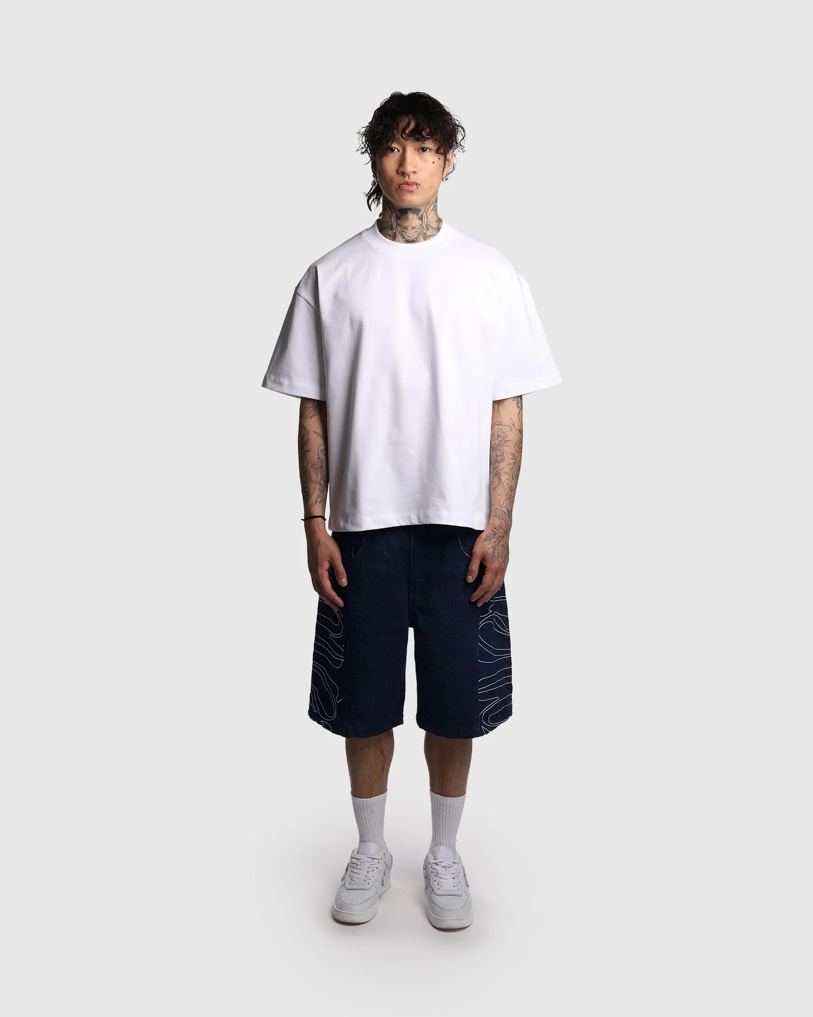 Raw Blue Link Jorts - Image 4